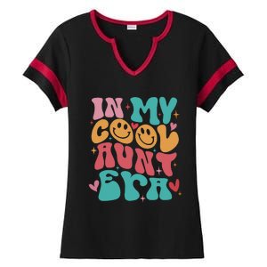 Groovy Retro In My Cool Aunt Era Cool Gifts For Auntie Ladies Halftime Notch Neck Tee