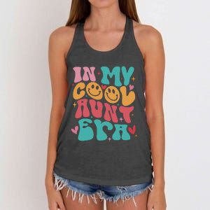 Groovy Retro In My Cool Aunt Era Cool Gifts For Auntie Women's Knotted Racerback Tank