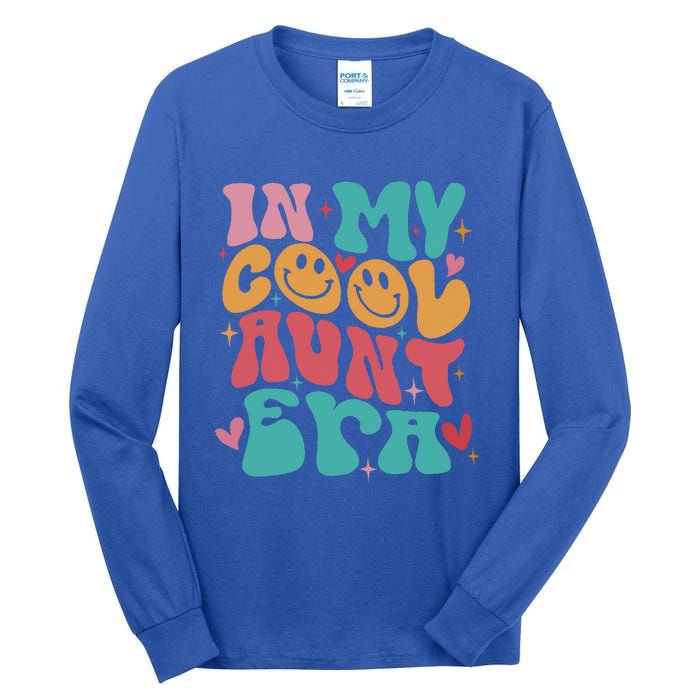 Groovy Retro In My Cool Aunt Era Cool Gifts For Auntie Tall Long Sleeve T-Shirt