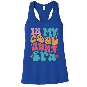 Groovy Retro In My Cool Aunt Era Cool Gifts For Auntie Women's Racerback Tank