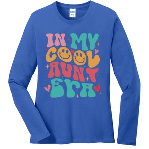 Groovy Retro In My Cool Aunt Era Cool Gifts For Auntie Ladies Long Sleeve Shirt