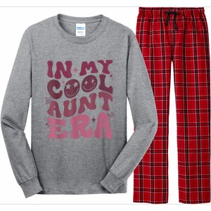 Groovy Retro In My Cool Aunt Era Cool Gifts For Auntie Long Sleeve Pajama Set