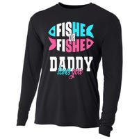 Gender Reveal Ideas Fishe Or Fishe Daddy Loves You Fishing Cooling Performance Long Sleeve Crew