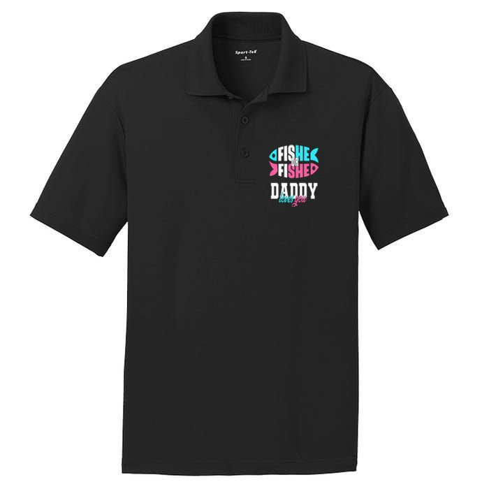 Gender Reveal Ideas Fishe Or Fishe Daddy Loves You Fishing PosiCharge RacerMesh Polo