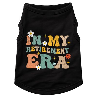 Groovy Retro In My Retiret Era Funny Retired 2025 Doggie Tank