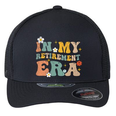 Groovy Retro In My Retiret Era Funny Retired 2025 Flexfit Unipanel Trucker Cap