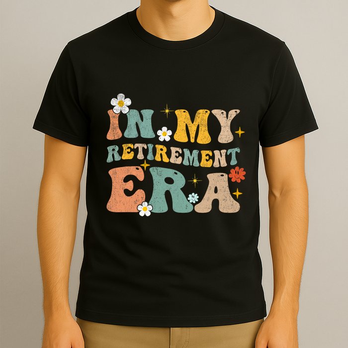 Groovy Retro In My Retiret Era Funny Retired 2025 T-Shirt