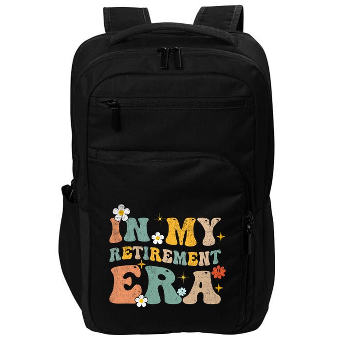 Groovy Retro In My Retiret Era Funny Retired 2025 Impact Tech Backpack