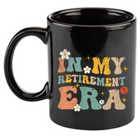 Groovy Retro In My Retiret Era Funny Retired 2025 11oz C Handle Ceramic Mug