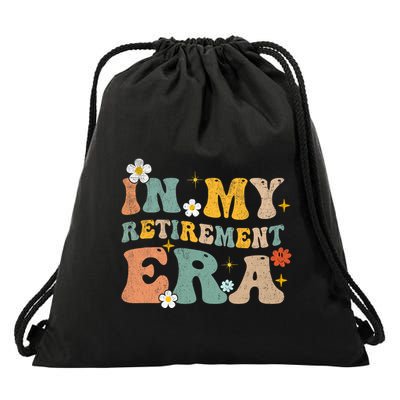 Groovy Retro In My Retiret Era Funny Retired 2025 Drawstring Bag