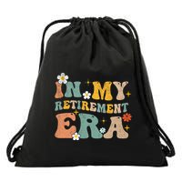 Groovy Retro In My Retiret Era Funny Retired 2025 Drawstring Bag