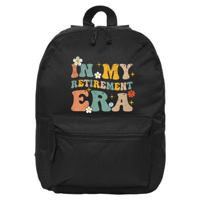Groovy Retro In My Retiret Era Funny Retired 2025 16 in Basic Backpack