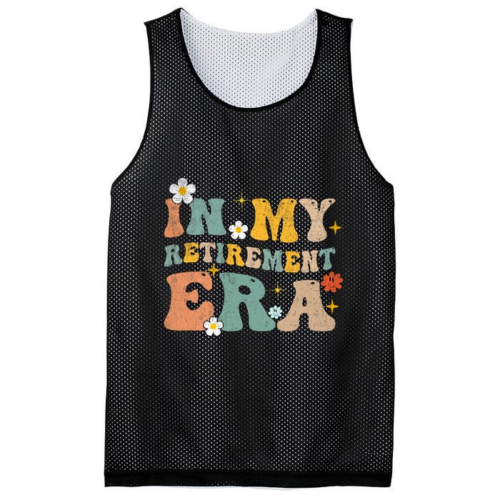 Groovy Retro In My Retiret Era Funny Retired 2025 Mesh Reversible Basketball Jersey Tank