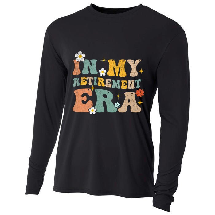 Groovy Retro In My Retiret Era Funny Retired 2025 Cooling Performance Long Sleeve Crew