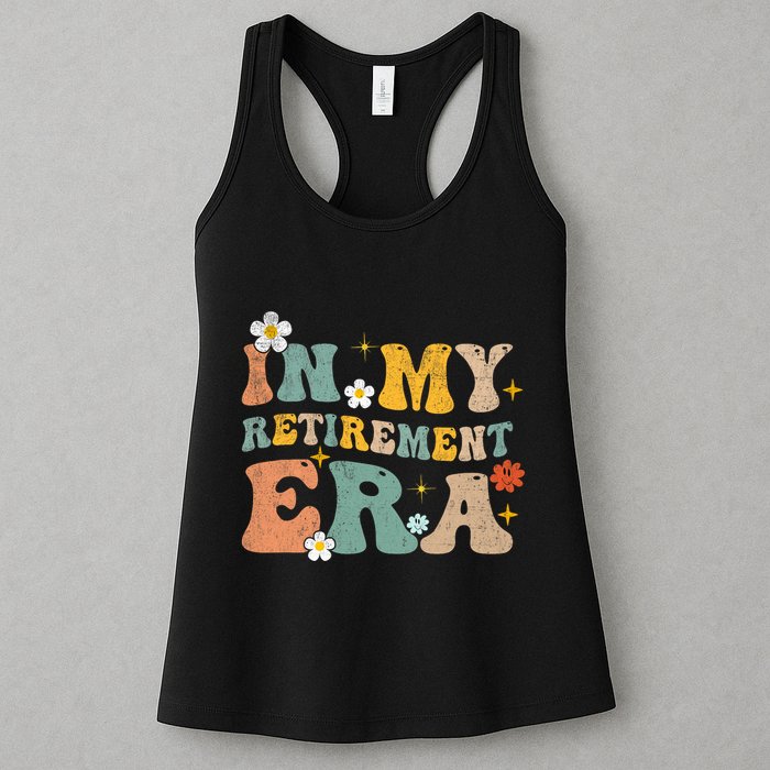 Groovy Retro In My Retiret Era Funny Retired 2025 Womens Tank Top