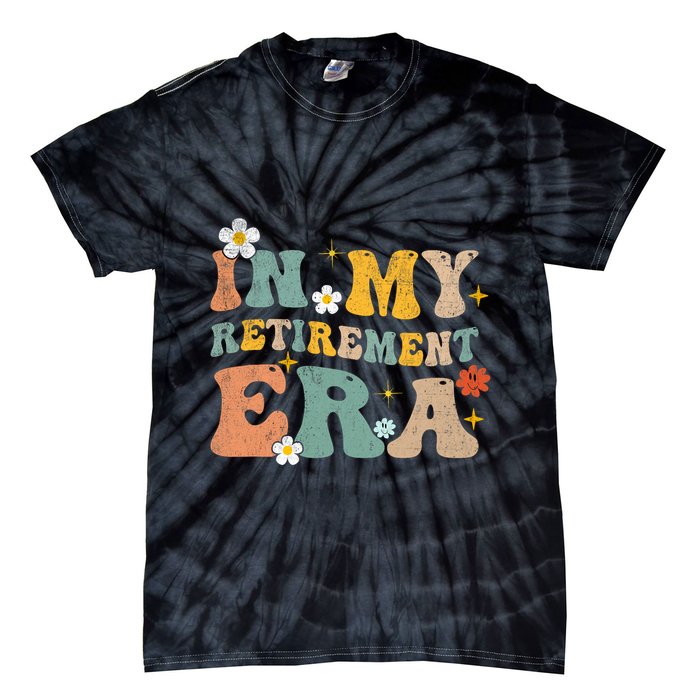 Groovy Retro In My Retiret Era Funny Retired 2025 Tie-Dye T-Shirt
