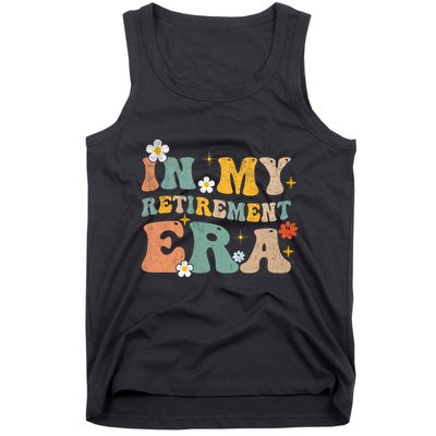 Groovy Retro In My Retiret Era Funny Retired 2025 Tank Top