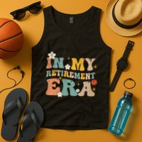 Groovy Retro In My Retiret Era Funny Retired 2025 Tank Top