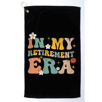 Groovy Retro In My Retiret Era Funny Retired 2025 Golf Towel
