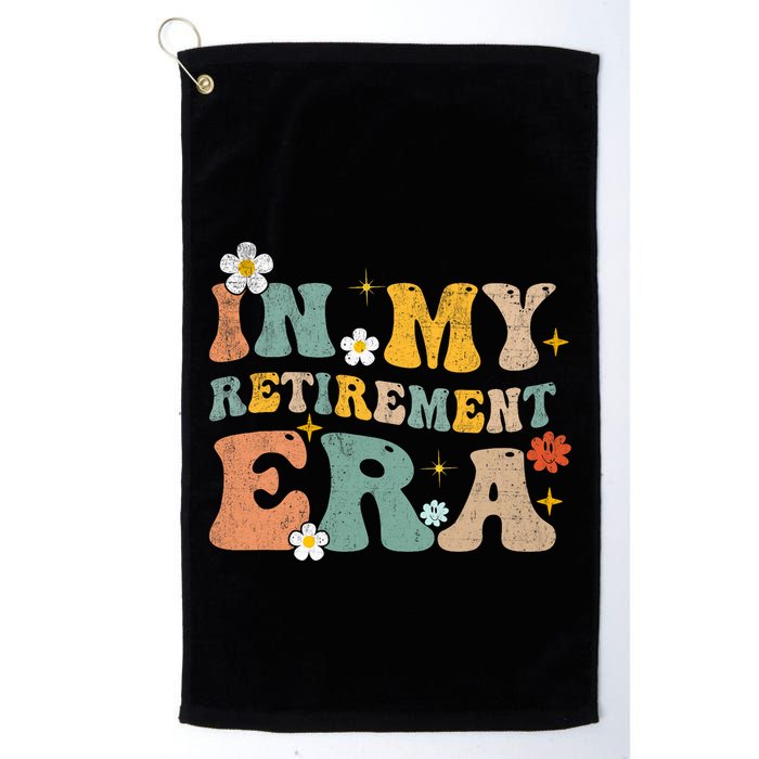 Groovy Retro In My Retiret Era Funny Retired 2025 Golf Towel