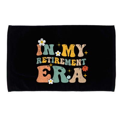 Groovy Retro In My Retiret Era Funny Retired 2025 Microfiber Hand Towel