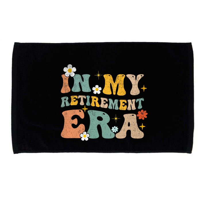 Groovy Retro In My Retiret Era Funny Retired 2025 Microfiber Hand Towel
