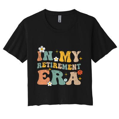 Groovy Retro In My Retiret Era Funny Retired 2025 Crop Top