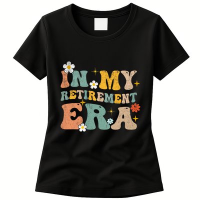 Groovy Retro In My Retiret Era Funny Retired 2025 Womens T-Shirt