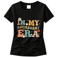 Groovy Retro In My Retiret Era Funny Retired 2025 Womens T-Shirt