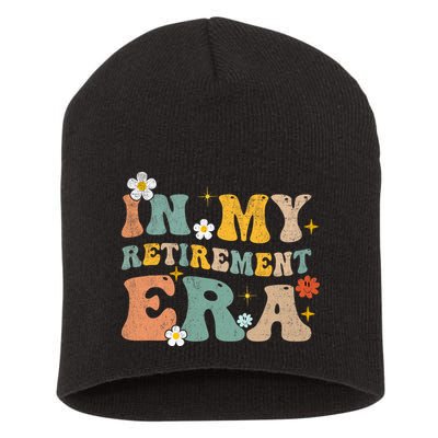 Groovy Retro In My Retiret Era Funny Retired 2025 Short Acrylic Beanie