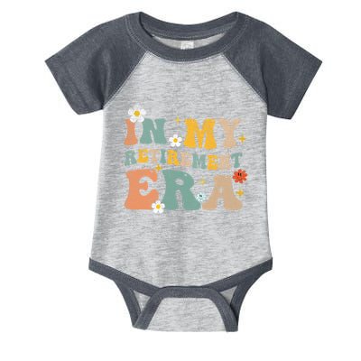 Groovy Retro In My Retiret Era Funny Retired 2025 Infant Baby Jersey Bodysuit