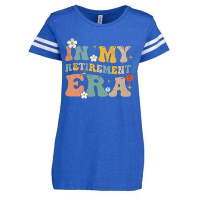 Groovy Retro In My Retiret Era Funny Retired 2025 Enza Ladies Jersey Football T-Shirt