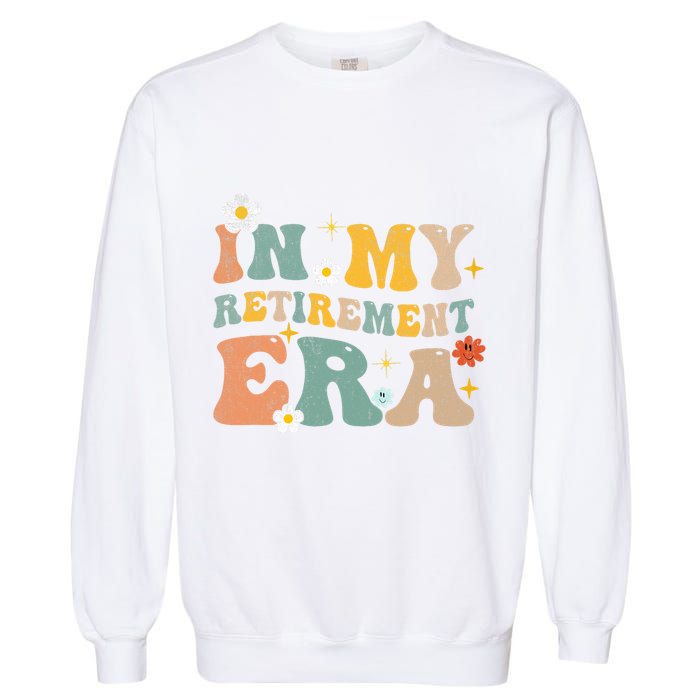 Groovy Retro In My Retiret Era Funny Retired 2025 Garment-Dyed Sweatshirt