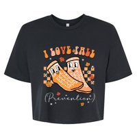 Groovy Retro I Love Fall Prevention Fall Physical Therapy Bella+Canvas Jersey Crop Tee