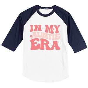 Groovy Retro In My Auntie Era Meaningful Gift Funny Gift Untie Great Gift Baseball Sleeve Shirt