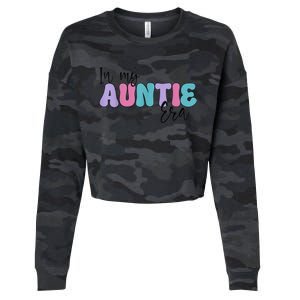 Groovy Retro In My Aunt Era Funny Cute Aunt Antie Cropped Pullover Crew