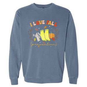 Groovy Retro I Love Fall Prevention Fall Physical Therapy Garment-Dyed Sweatshirt