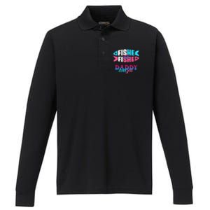 Gender Reveal Ideas Fishe Or Fishe Daddy Loves You Fishing Performance Long Sleeve Polo