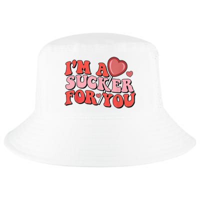 Groovy Retro IM A Sucker For You Happy ValentineS Couple Cool Comfort Performance Bucket Hat