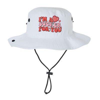 Groovy Retro IM A Sucker For You Happy ValentineS Couple Legacy Cool Fit Booney Bucket Hat