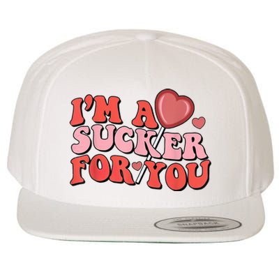 Groovy Retro IM A Sucker For You Happy ValentineS Couple Wool Snapback Cap