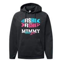 Gender Reveal Ideas Fishe Or Fishe Mommy Loves You Fishing Performance Fleece Hoodie