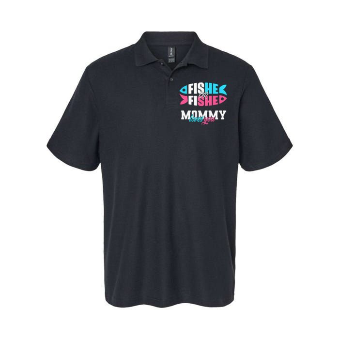 Gender Reveal Ideas Fishe Or Fishe Mommy Loves You Fishing Softstyle Adult Sport Polo