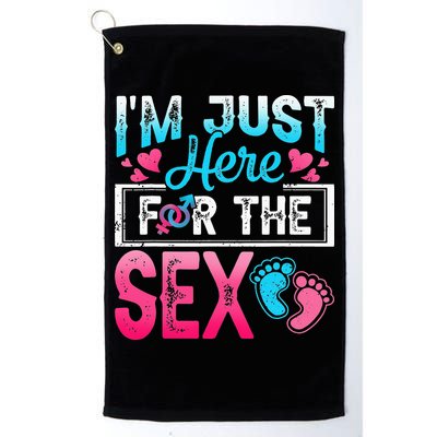Gender Reveal I'm Just Here For The Sex Funny Golf Towel