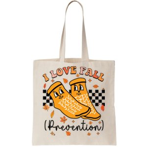 Groovy Retro I Love Fall Prevention Fall Physical Therapy Tote Bag