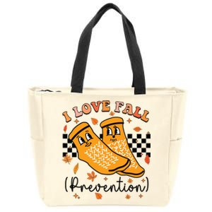 Groovy Retro I Love Fall Prevention Fall Physical Therapy Zip Tote Bag