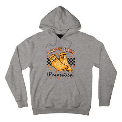 Groovy Retro I Love Fall Prevention Fall Physical Therapy Tall Hoodie