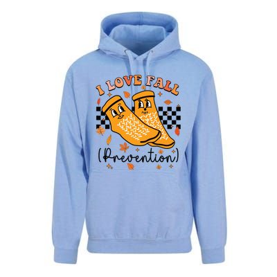 Groovy Retro I Love Fall Prevention Fall Physical Therapy Unisex Surf Hoodie