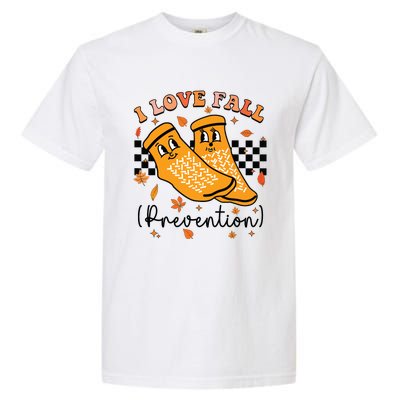 Groovy Retro I Love Fall Prevention Fall Physical Therapy Garment-Dyed Heavyweight T-Shirt