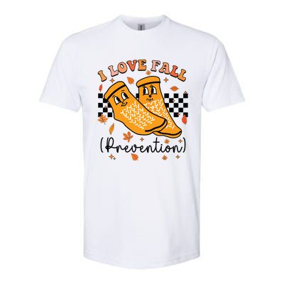 Groovy Retro I Love Fall Prevention Fall Physical Therapy Softstyle CVC T-Shirt